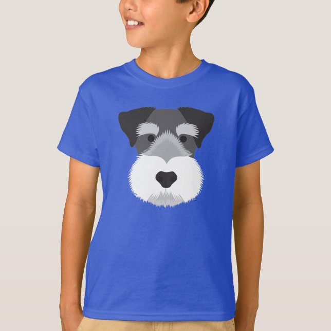 MiniatyrSchnauzer T Shirt (Framsida)