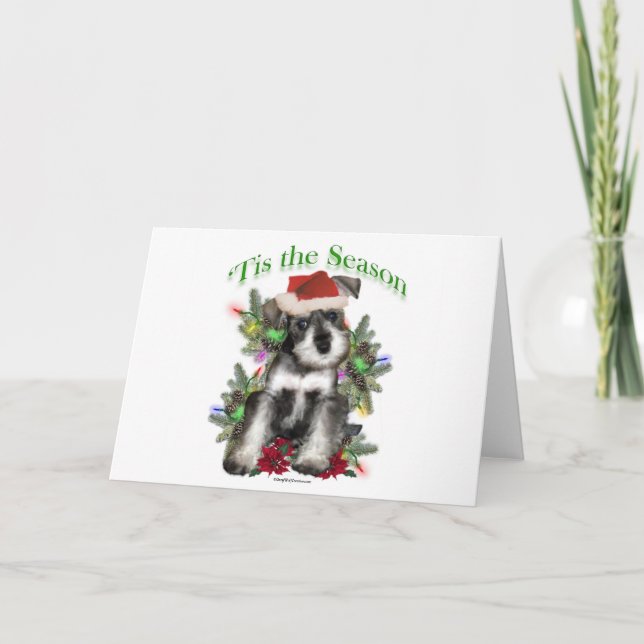 MiniatyrSchnauzer` Tis Helgkort (Framsida)