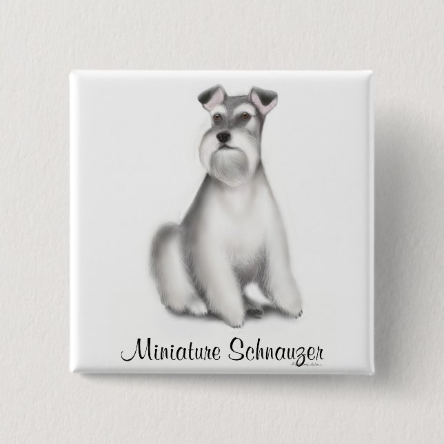 Miniatyrschnauzeren klämmer fast knapp (Framsida)