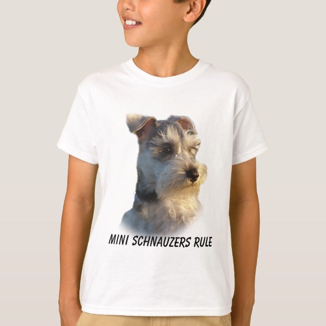 Miniatyrschnauzeren lurar T-tröja T Shirt (Framsida)