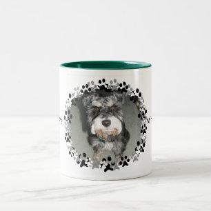 MiniatyrSchnauzerfoto Två-Tonad Mugg