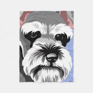 MiniatyrSchnauzergåvor Fleecefilt