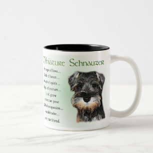 MiniatyrSchnauzergåvor Två-Tonad Mugg