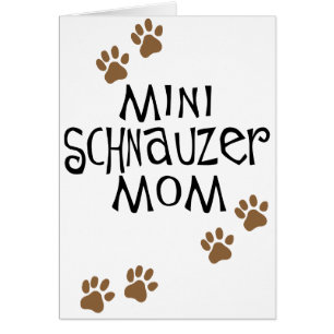 MiniatyrSchnauzermamma Hälsningskort