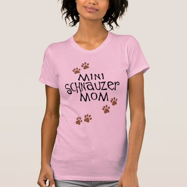 MiniatyrSchnauzermamma Tee (Framsida)