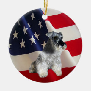 MiniatyrSchnauzerprydnad Julgransprydnad Keramik
