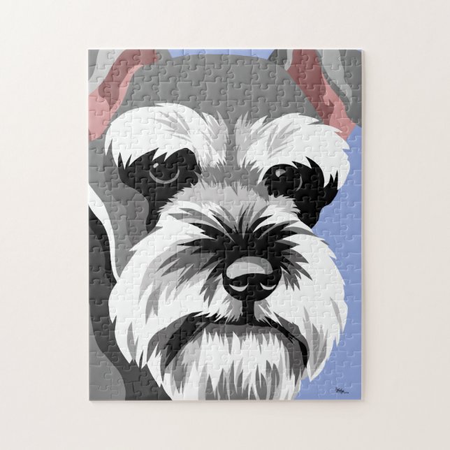 MiniatyrSchnauzerpussel Pussel (Vertikal)