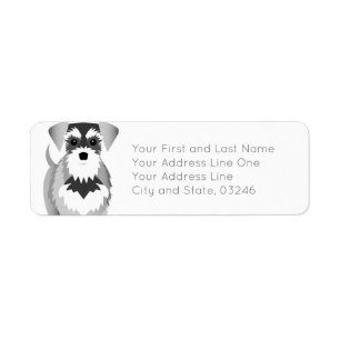 MiniatyrSchnauzerreturetiketter Returadress Etikett