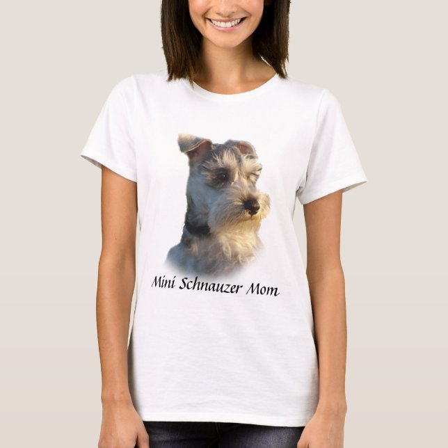 MiniatyrSchnauzerT-tröja T Shirt (Framsida)