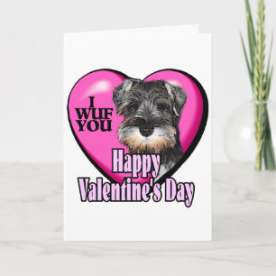 MiniatyrSchnauzervalentin dag Helgkort