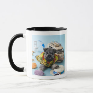 MiniatyrSchnauzervalp och sommarsemester Mugg