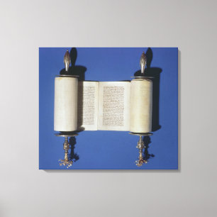 MiniatyrTorah rulla, 1765 Canvastryck