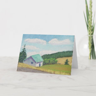 Miniatyruppsättning - Grönt Barn Greeting Card Kort