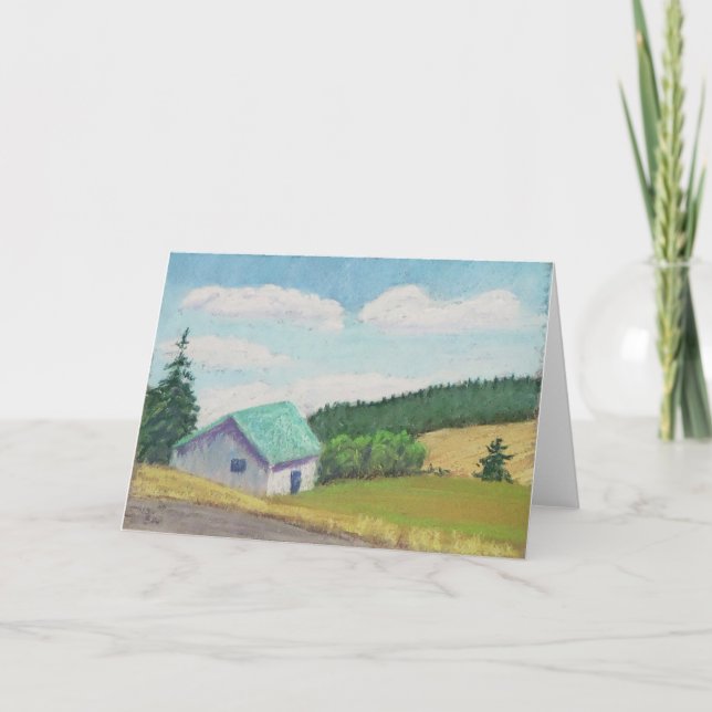 Miniatyruppsättning - Grönt Barn Greeting Card Kort (Framsida)