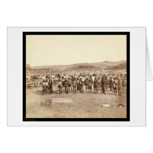 Miniconjou Indian at Grass Dance SD 1890 Hälsningskort