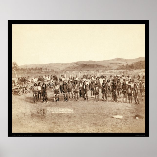Miniconjou Indian at Grass Dance SD 1890 Poster (Framsidan)