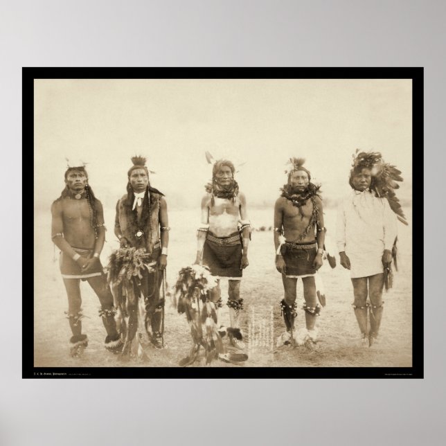 Miniconjou Indian Grass Dancers SD 1890 Poster (Framsidan)