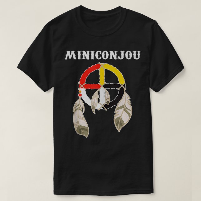 Miniconjou Lakota Sioux South Dakota Medicine Whee T Shirt (Design framsida)