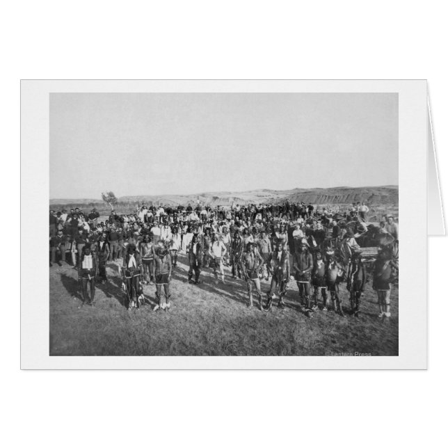 Miniconjou med White Soldiers Hälsningskort (Framsidan Horizontal)