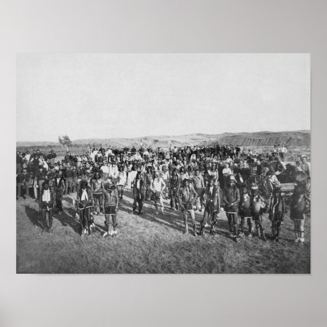 Miniconjou med White Soldiers Poster (Framsidan)