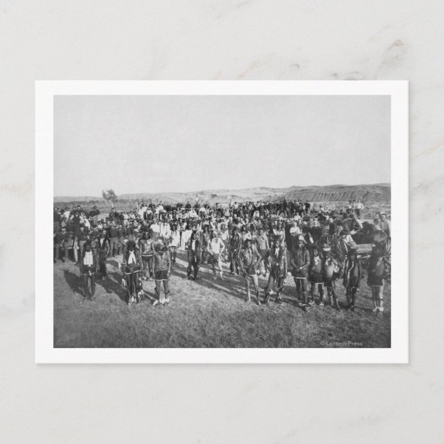 Miniconjou med White Soldiers Vykort (Framsida)