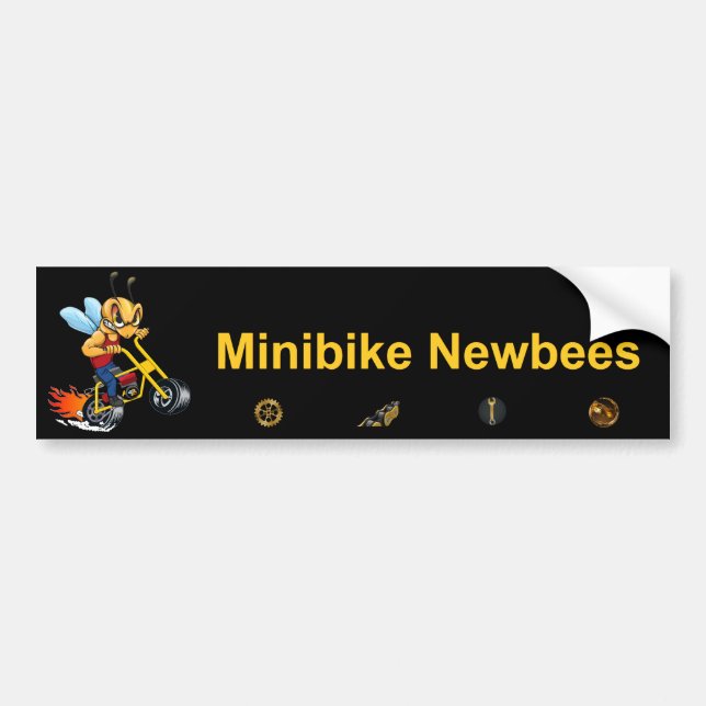 Minicykel Newbee Bumper Sticker Bildekal (Framsidan)