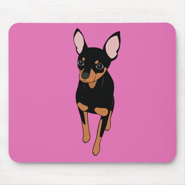 Minidator Pinscher Min Pin Mouse Pad Musmatta (Framsidan)