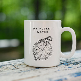 Minidrinkmuggen "Min Pocket Watch" med tidsinspire Kaffemugg