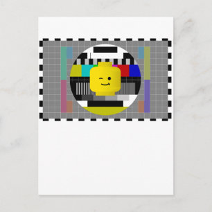 Minifig-huvud TV-testutsändning Vykort
