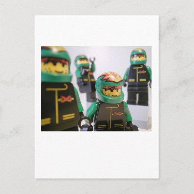 Minifig Motorcle Stunt Team Vykort (Framsida)