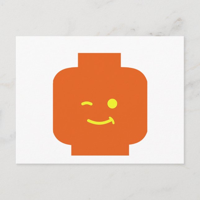 Minifig Winking Head by Customize My Minifig Vykort (Framsida)