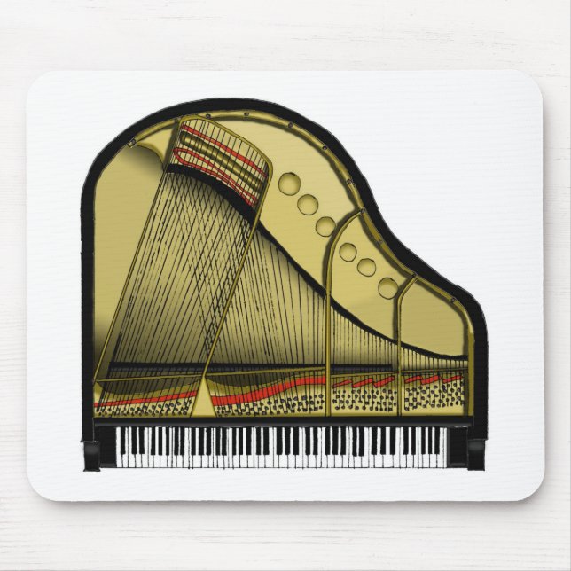 Miniflygelpiano Mousepad Musmatta (Framsidan)