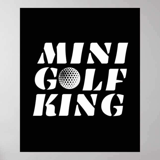 Minigolf Kung Minigolfer Champion Winner Poster (Framsidan)