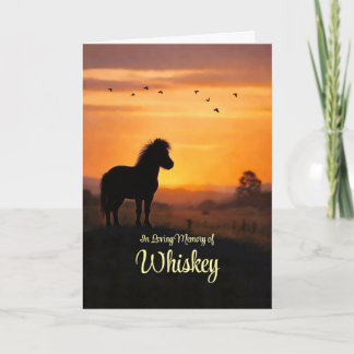 Minihäst Sympati Förlust av Mini Country Sunset Kort