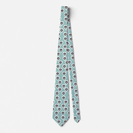 Minihjärtamuster Seafoam Ljust Mintblå Slips