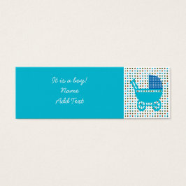 minikort för födelsemeddelande i baby litet visitkort