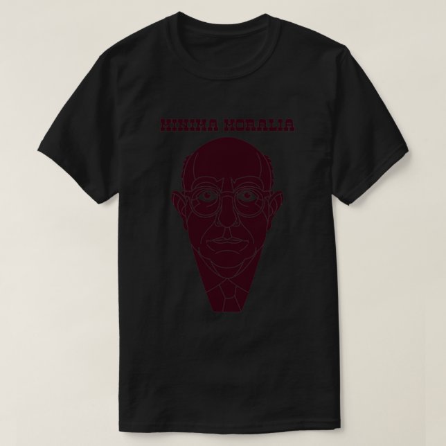 Minima Moralia Adorno T Shirt (Design framsida)