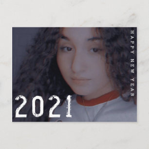 Minimal 2021 Nyårs Fotokort Vykort