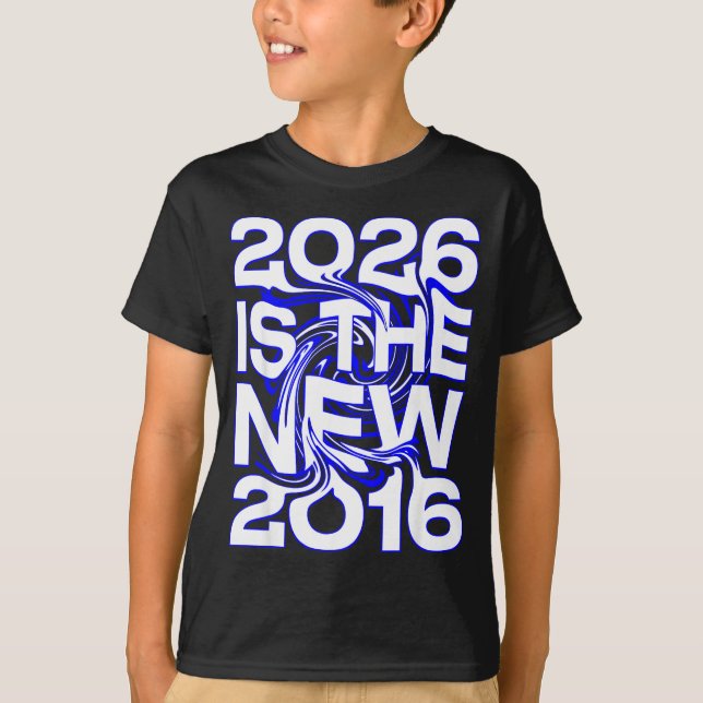 Minimal 2026 Ny 2016 Retro Framtid T Shirt (Framsida)