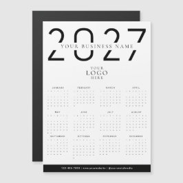Minimal 2027 Modern Kalender Företag Logotyp Magne