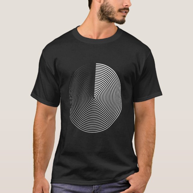 Minimal 20s Geometric Simple Primitive Circle Shap T Shirt (Framsida)