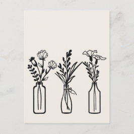 Minimal | 3 Flower Vas | Modern Vykort