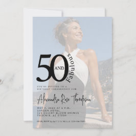 Minimal 50 och fantastisk 50-årsfest inbjudningar