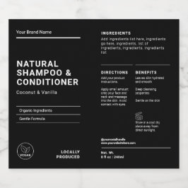 Minimal 8 OZ Bad & Kropps Vattentät Produktetikett