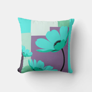 Minimal Abstract Floral Color Therapy Pillow Kudde