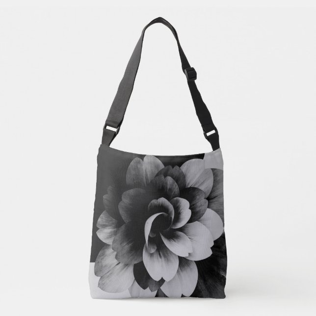 Minimal Abstract Floral Tote Bag Axelväska (Framsida)