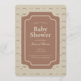 Minimal Abstract Geometric Gender Neutral Beige Inbjudningar