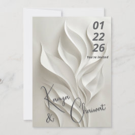 Minimal Abstract Wedding Invitation Inbjudningar