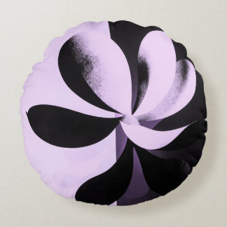 Minimal Abstrakt Blommig Rund Kudd Kudde