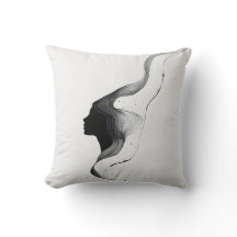 Minimal Abstrakt Kvinna Ansikte med konsthår